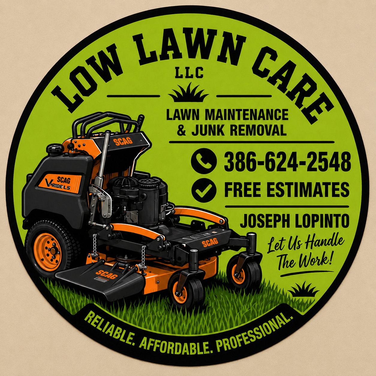 Low Lawn Care LLC — lawn maintenance and junk removal in Deltona, Florida